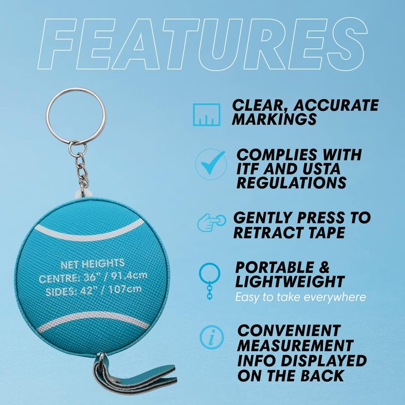 Scoring Right Net Checker Tennis Net Height Measuring Tape and Keyring - Image 5